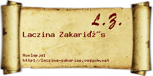 Laczina Zakariás névjegykártya